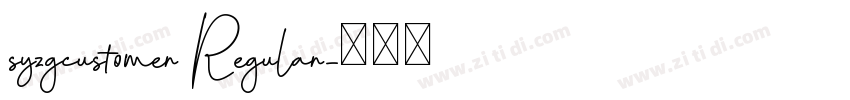 syzgcustomer Regular字体转换